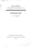 Couverture : Sophocles