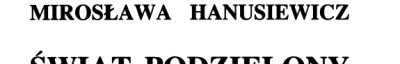 Couverture : Świat podzielony