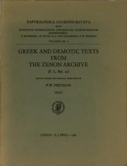 Couverture : Greek and Demotic texts from the Zenon archive (P.L.Bat.20)