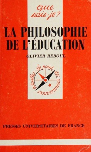 Couverture : La Philosophie de l'éducation