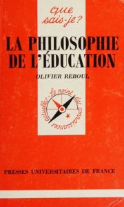 Couverture : La Philosophie de l'éducation