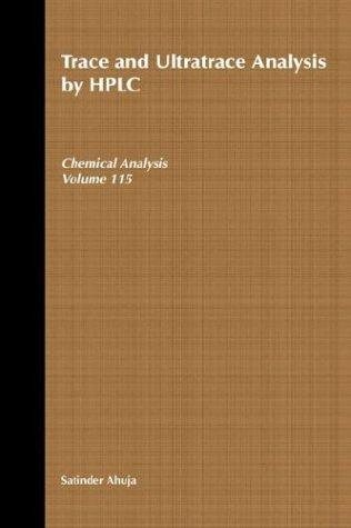 Couverture : Trace and ultratrace analysis by HPLC
