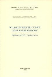 Couverture : Wilhelm Meyer-Lübke i Das Katalanische