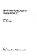 Couverture : The Future for European energy security