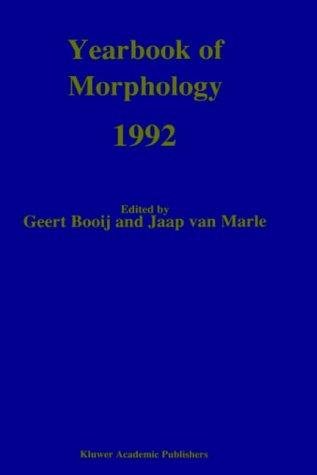 Couverture : Yearbook of Morphology 1992: Theme