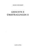 Couverture : Gedichte, Übertragungen