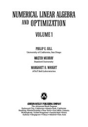 Couverture : Numerical linear algebra and optimization.