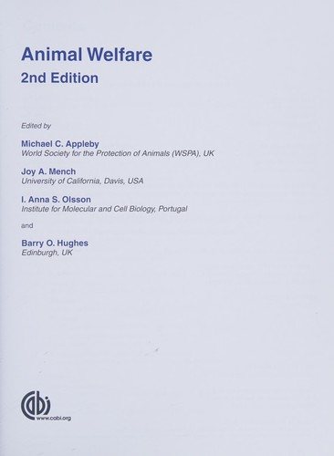 Couverture : Animal Welfare