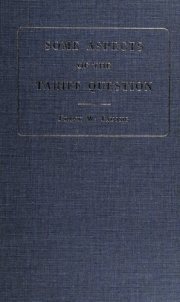 Couverture : Some aspects of the tariff question