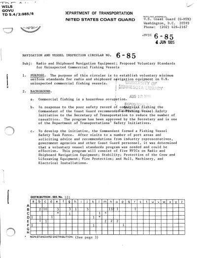 Couverture : Navigation and Vessel Inspection Circular