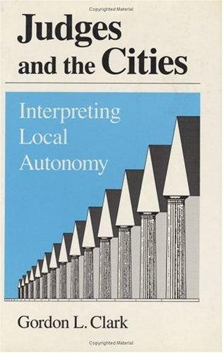 Couverture : Judges and the cities