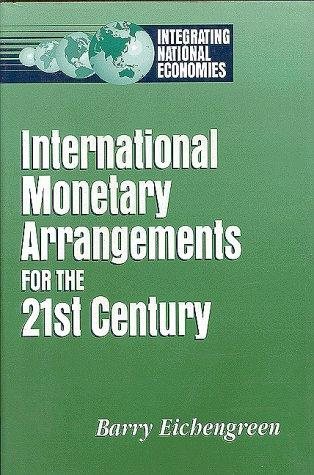 Couverture : International monetary arrangements for the 21st century