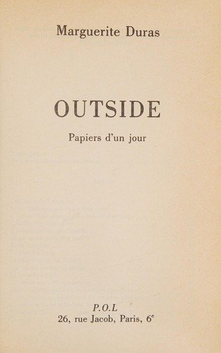 Couverture : Outside