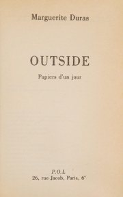 Couverture : Outside