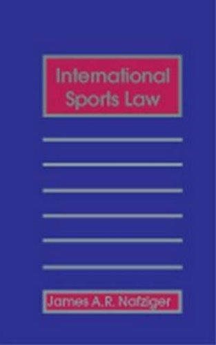 Couverture : International sports law
