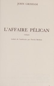 Couverture : L' affaire pélican