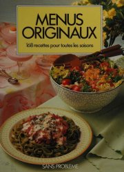 Couverture : Menus originaux