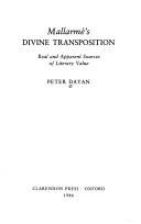 Couverture : Mallarmé's 'divine transposition'