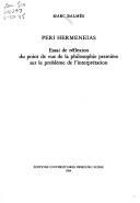 Couverture : Peri hermeneias