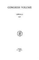 Couverture : Congress Volume