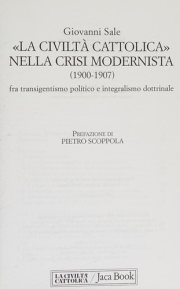 Couverture : "La  civiltà cattolica" nella crisi modernista (1900-1907)