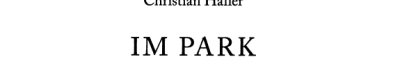 Couverture : Im Park