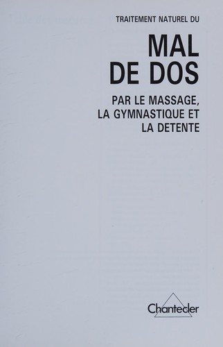 Couverture : Traitement naturel du mal de dos