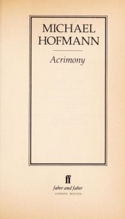 Couverture : Acrimony