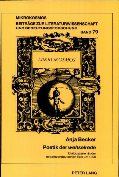 Couverture : Poetik der wehselrede