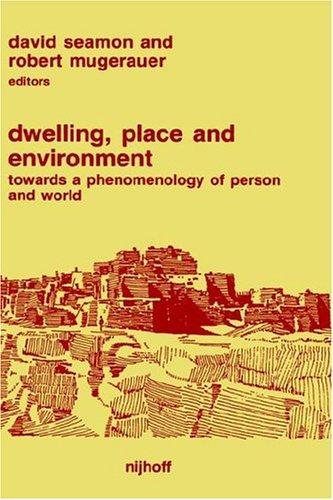 Couverture : Dwelling, place, and environment