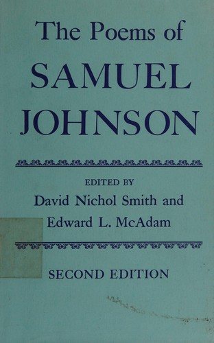 Couverture : The poems of Samuel Johnson.