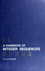 Couverture : A  handbook of integer sequences