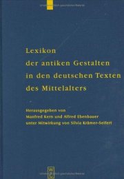 Couverture : Lexikon Der Antiken Gestalten in Den Deutschen Texten Des Mittelalters
