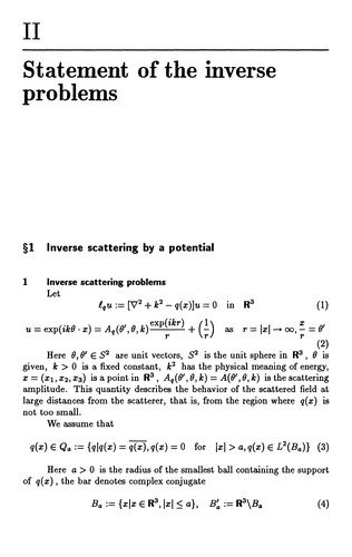 Couverture : Multidimensional inverse scattering problems