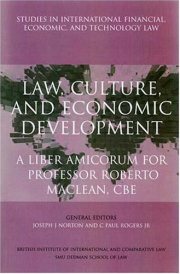 Couverture : Law, culture, and economic development