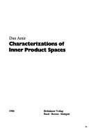 Couverture : Characterizations of Inner Product Spaces (Operator Theory Advances and Applications)