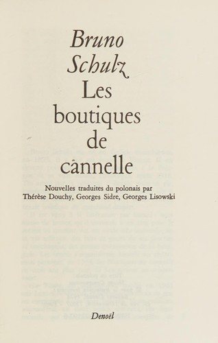 Couverture : Les boutiques de cannelle