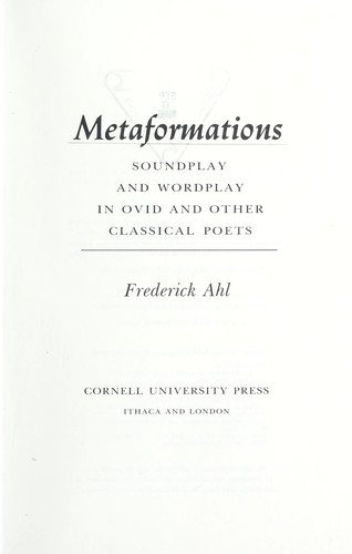 Couverture : Metaformations