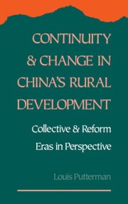 Couverture : Continuity and change in China's rural development