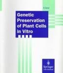 Couverture : Genetic preservation of plant cells in vitro