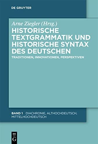 Couverture : Historische Textgrammatik und historische Syntax des Deutschen