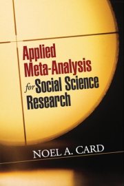 Couverture : Applied meta-analysis for social science research
