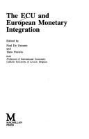 Couverture : The Ecu and European Monetary Integration