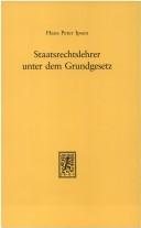 Couverture : Staatsrechtslehrer unter dem Grundgesetz