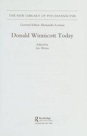 Couverture : Donald Winnicott Today