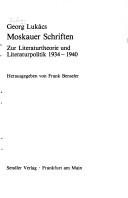 Couverture : Moskauer Schriften