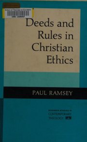 Couverture : Deeds and rules in Christian ethics