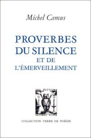 Couverture : Proverbes du silence et de l'émerveillement