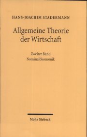Couverture : Allgemeine Theorie der Wirtschaft : Band 2
