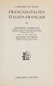 Couverture : Français-italien, italien-français